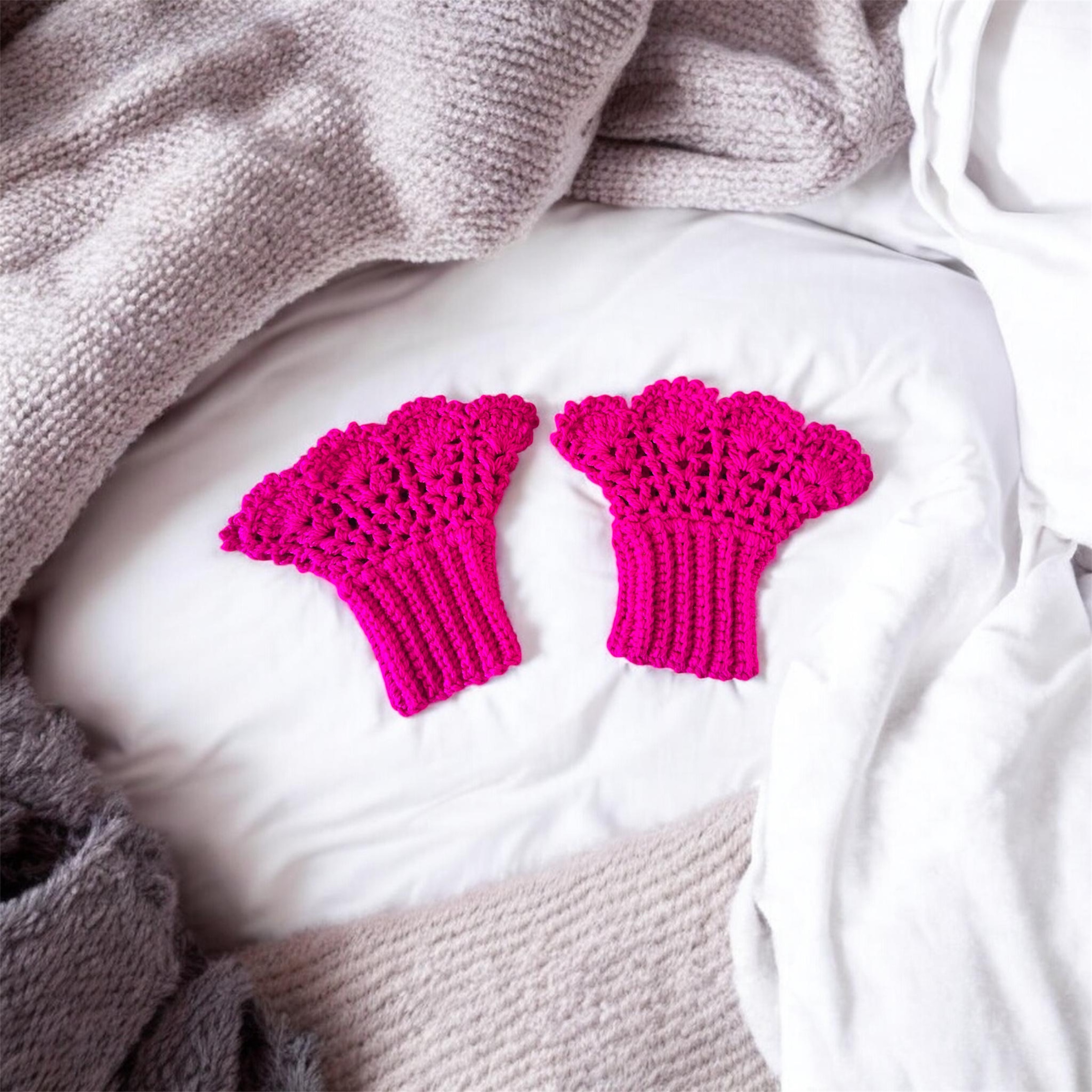 Mitaines feminines rose fuschia