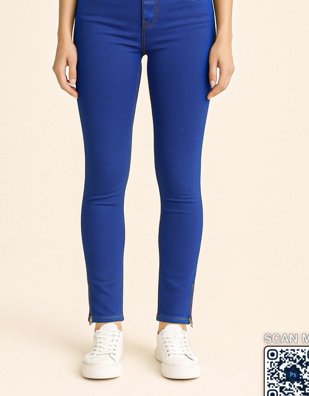 Jean Femme Taille Basse - Stretch Confort- Bleu Intense